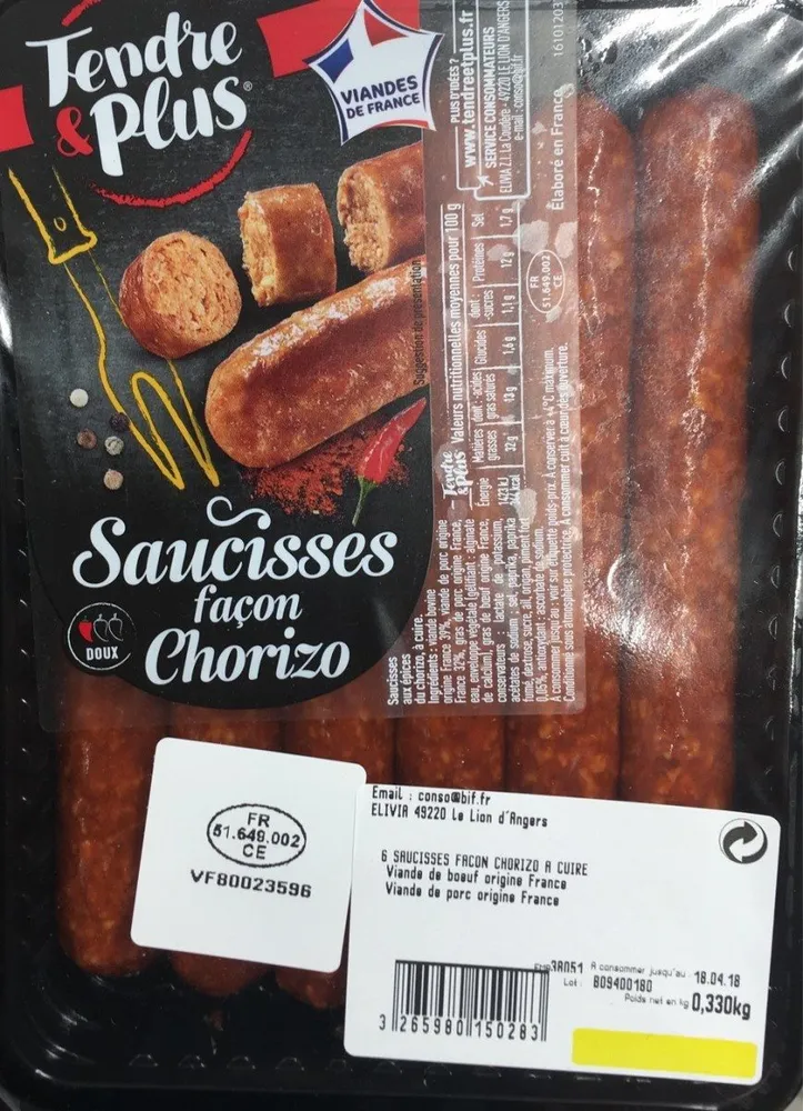 Façon Chorizo fin doux
