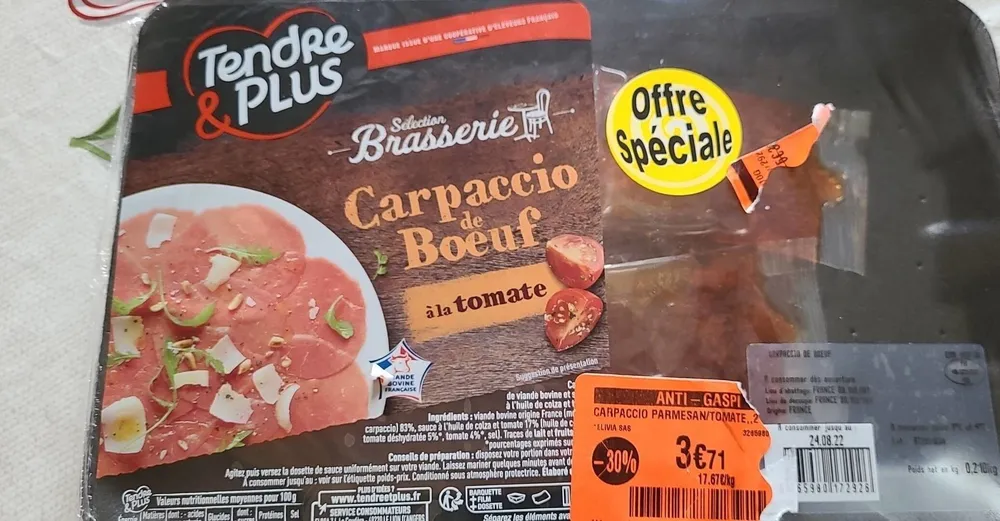 Carpaccio de Boeuf à la tomate