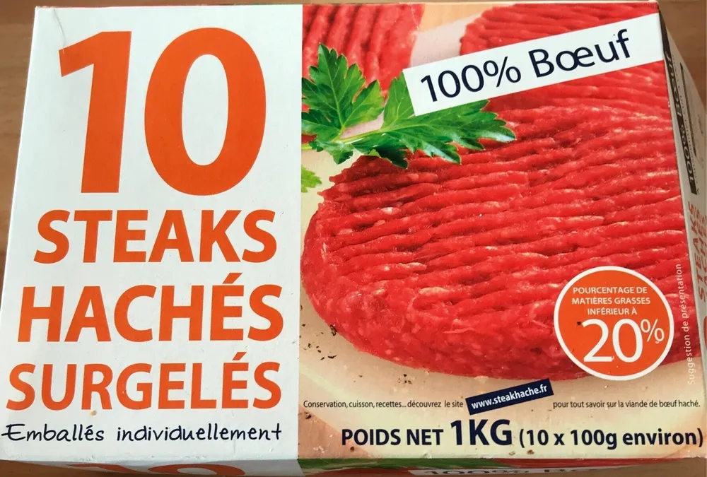 Steaks haches 100% pur boeuf