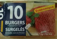 10 burgers surgelés