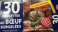 30 Boulettes au bœuf surgelées