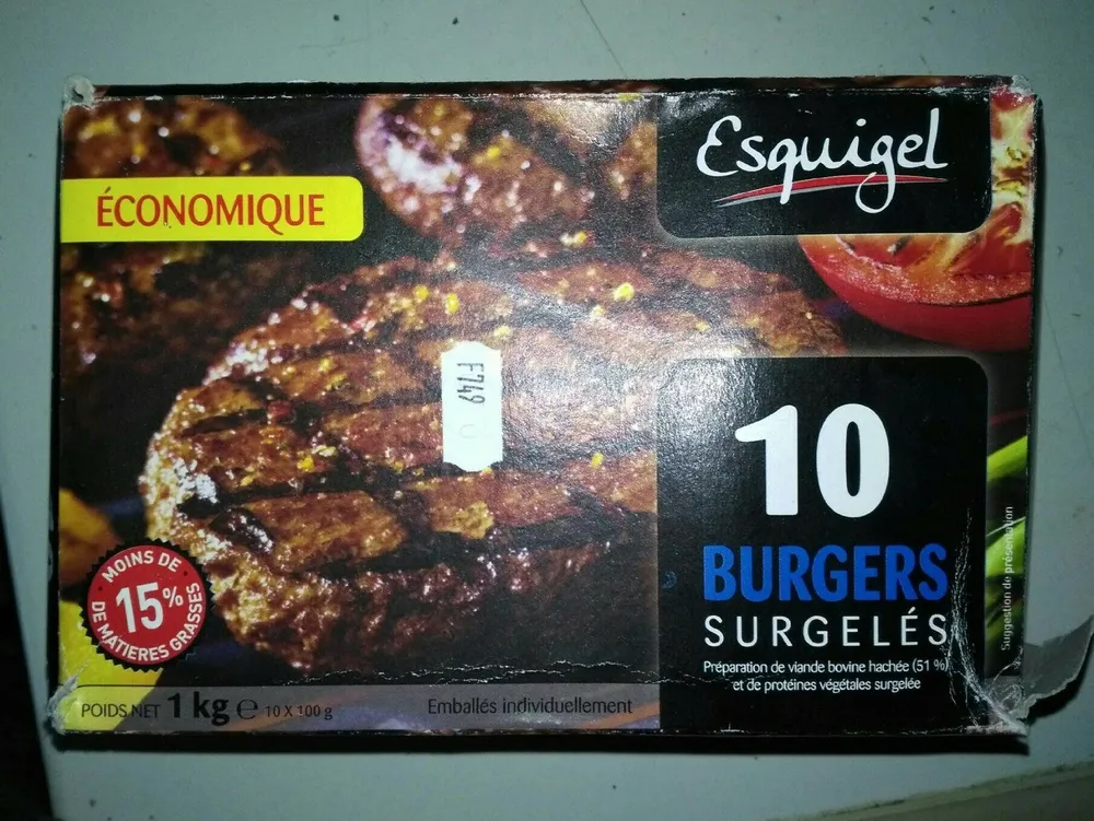 Burgers surgelés