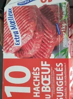10 hachés au bœuf surgelés