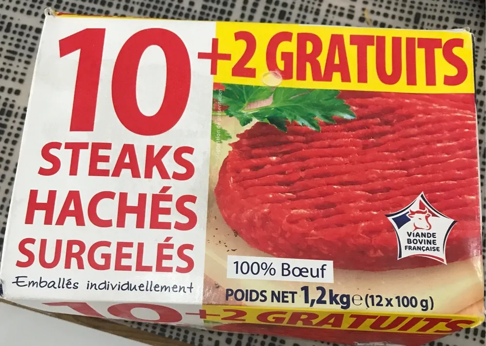 12 Steaks Hachés Surgelés