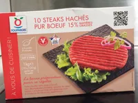 10 steaks hachés pur boeuf 15% matières grasses