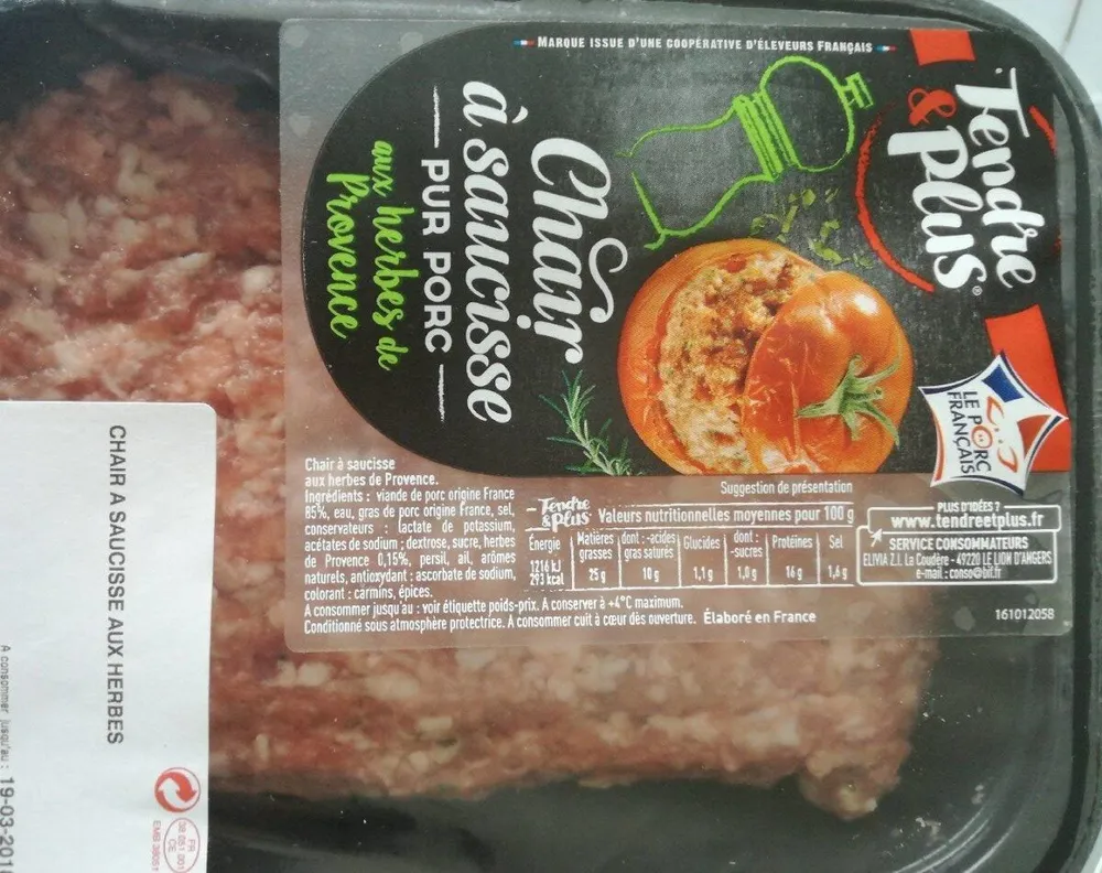 Chair à saucisse pur porc au herbes de Provence