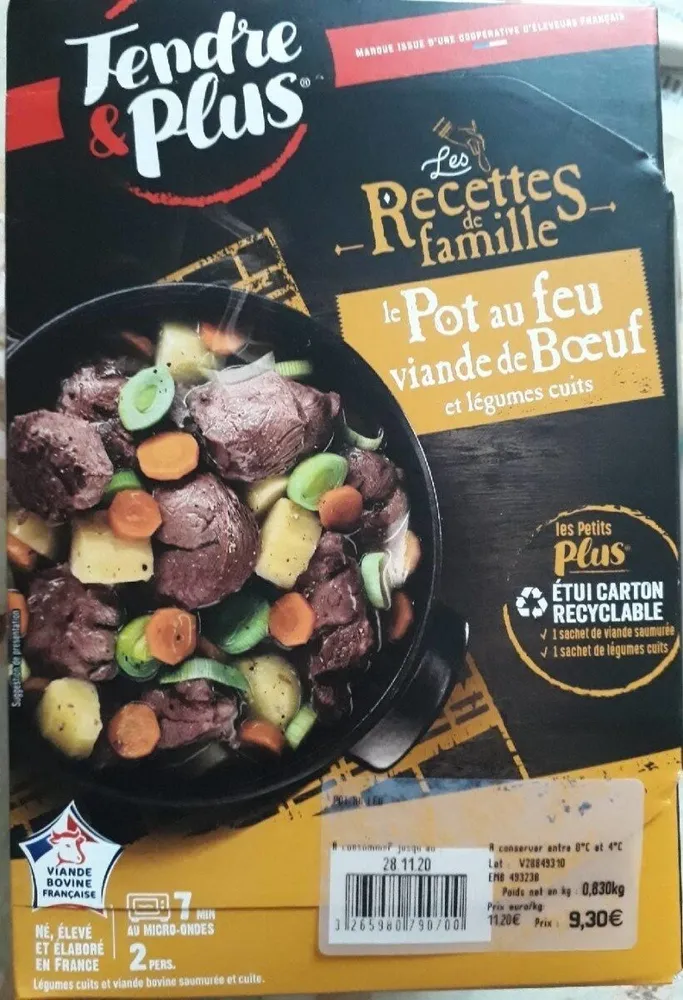 Pot au feu viande de Boeuf/ légumes cuits