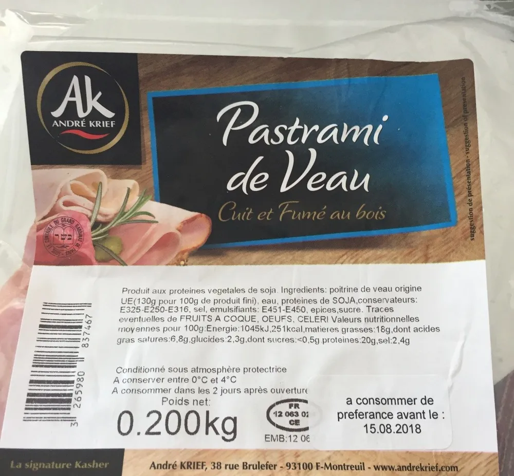 Pastrami de veau