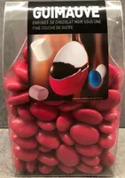Guimauve enrobée de chocolat noir et dragéifiée