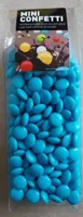 Mini confettis brillante dragée au chocolat au lait turquoise
