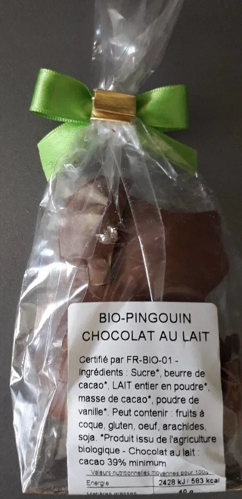 BIO PINGOUIN CHOCOLAT AU LAIT
