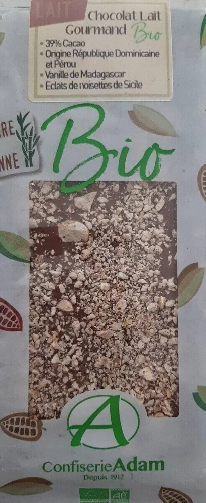 Chocolat lait gourmand bio