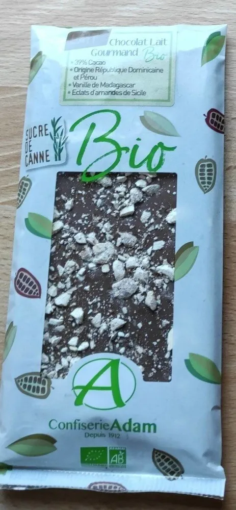 Chocolat lait gourmand bio
