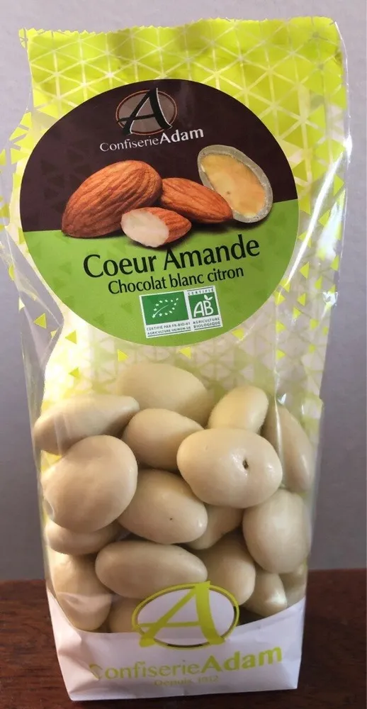 Coeur Amande chocolat blanc citroln