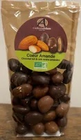 Cœur Amande - chocolat lait et noir éclats amandes