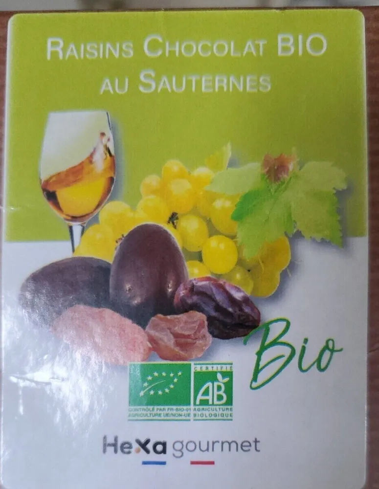 Raisins chocolat bio au sauternes