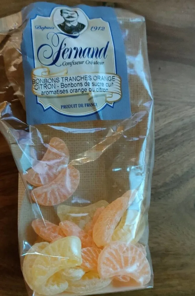 Bonbons tranches orange citron
