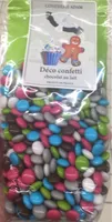 Décor confetti, chocolat au lait