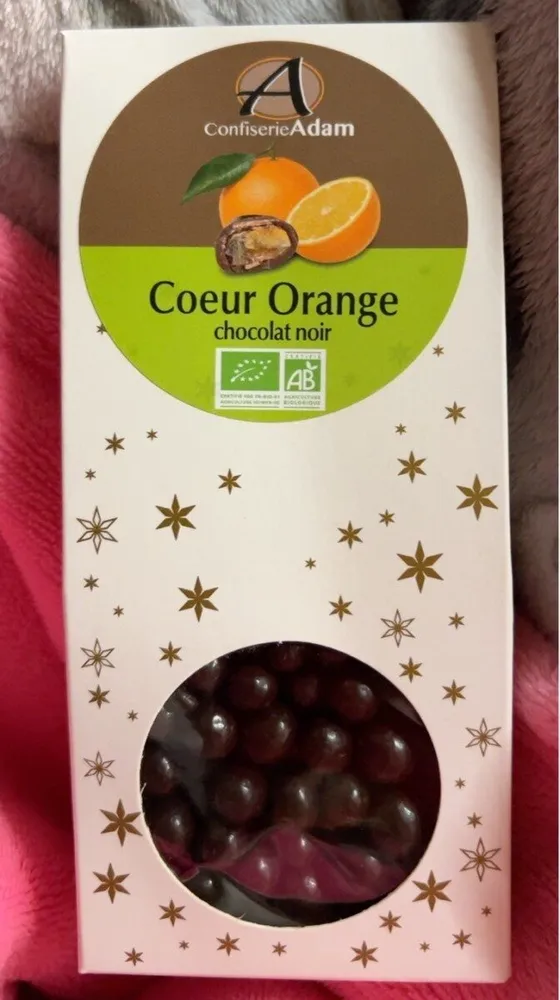 Coeur orange chocolat noir