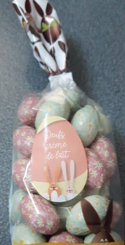Sachet oeuf crème lait sous alu