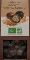 Céréales bio enrobées de chocolat noire et lait