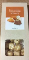 Dés de Madeleine pâtissière enrobés de chocolat
