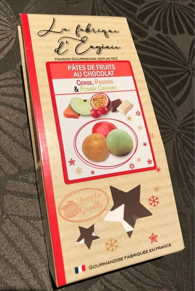 Pates de fruits au chocolat