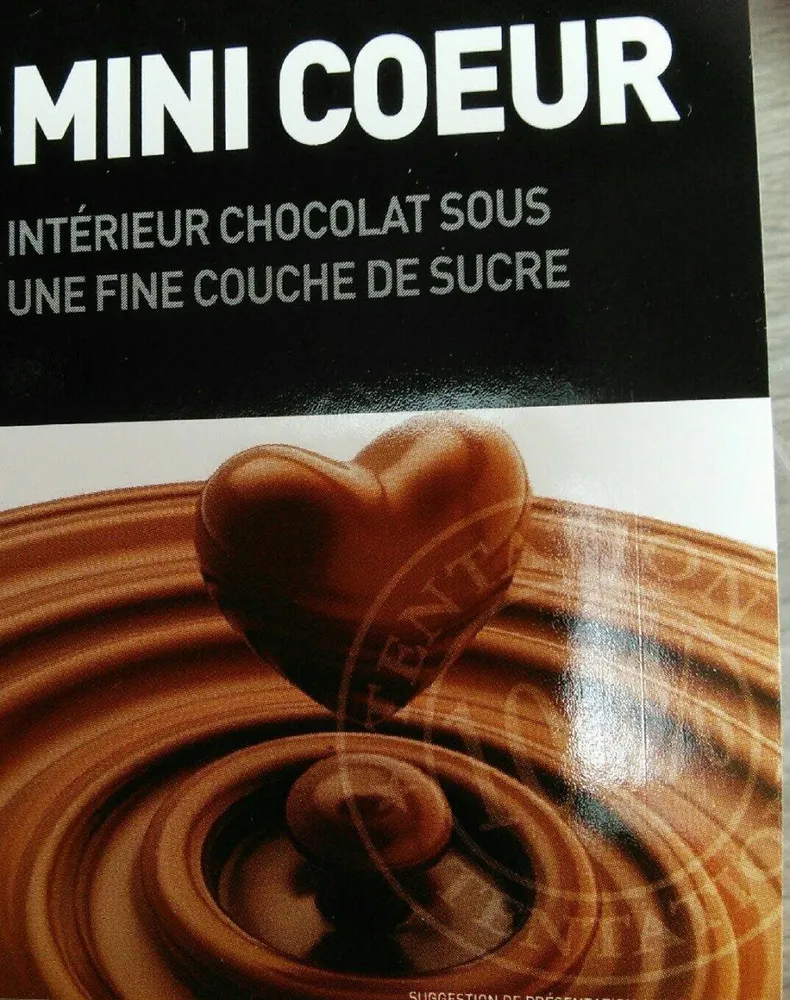 Mini cœur dragée au chocolat