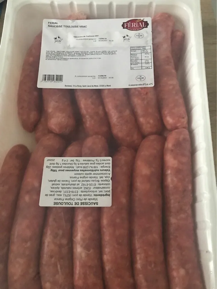 Saucisse toulouse vrac