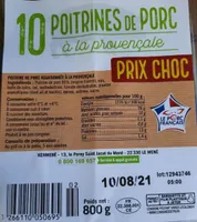 10 poitrines de porc à la provençale