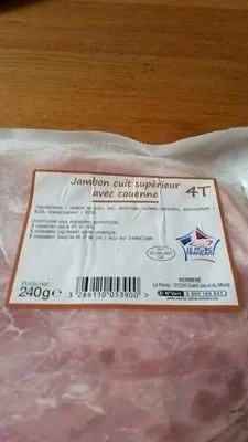 Jambon cuit supérieur avec couenne