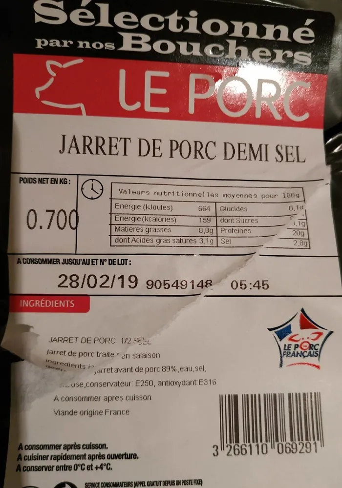 Jarret de proc demi-sel