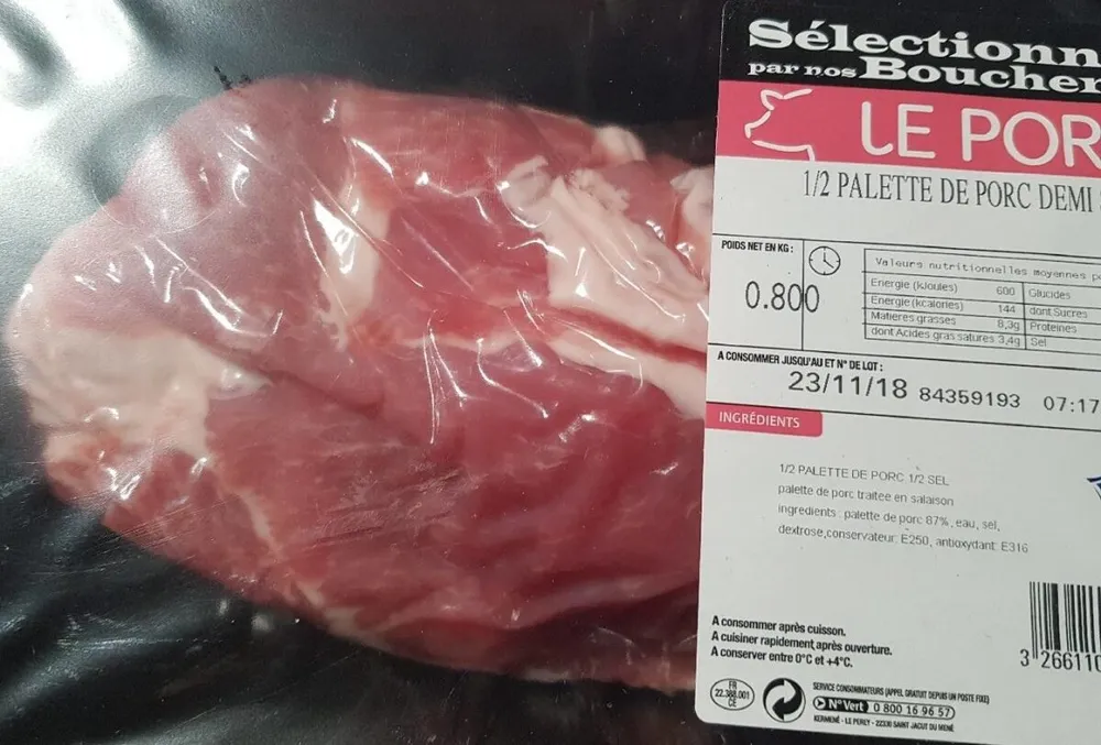 Palette de porc demi sel