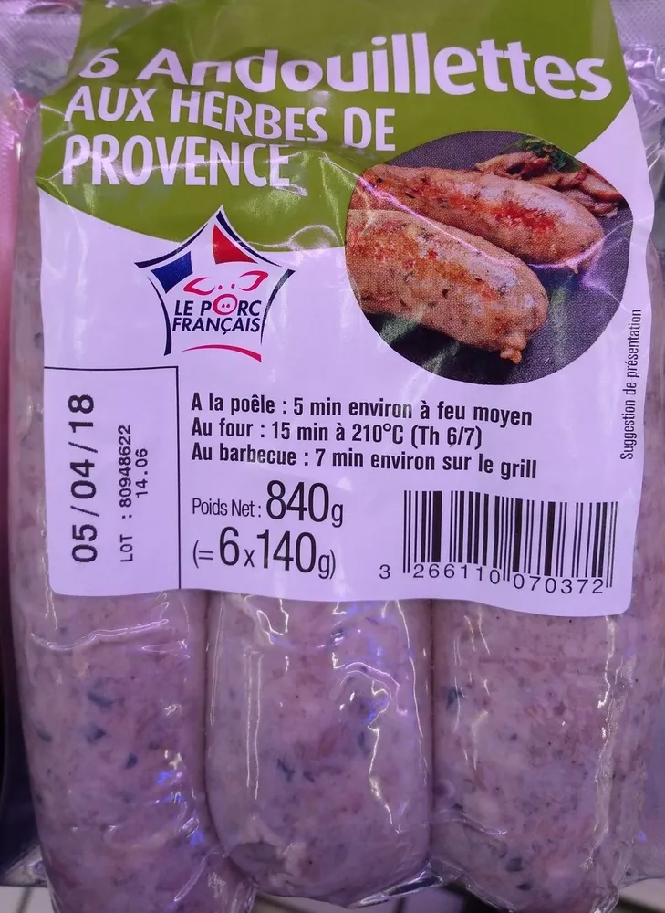6 Andouillettes aux Herbes de Provence