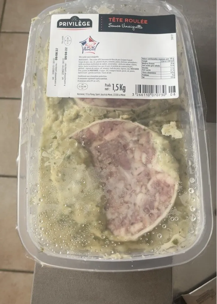 Tete rouler sauce vinaigrette