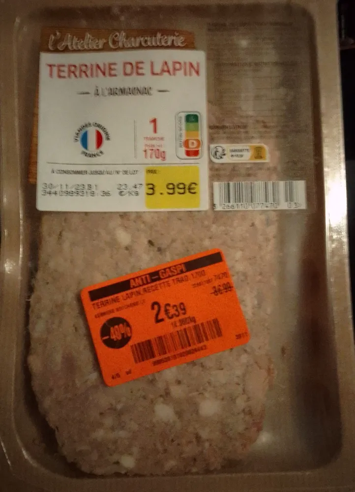 Terrine de lapin a l'Armagnac