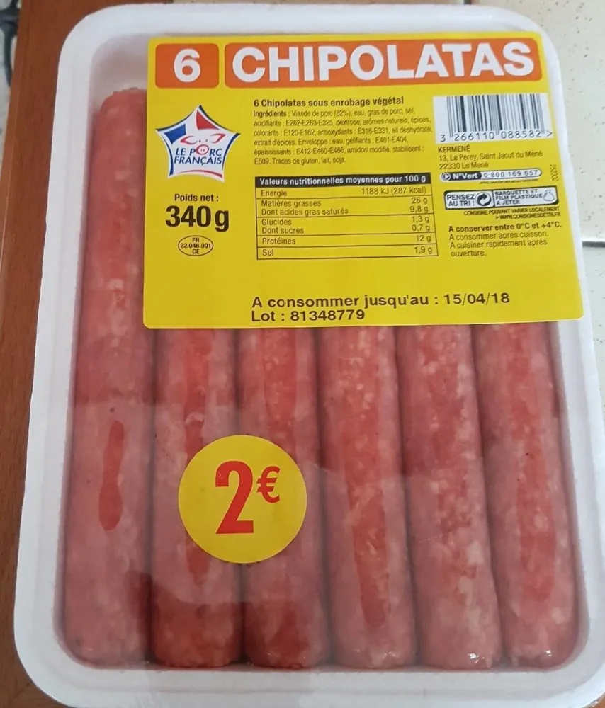 6 Chipolatas
