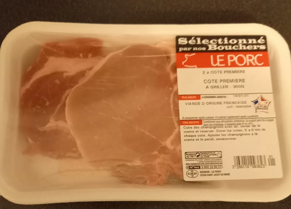 Côte première de Porc à griller