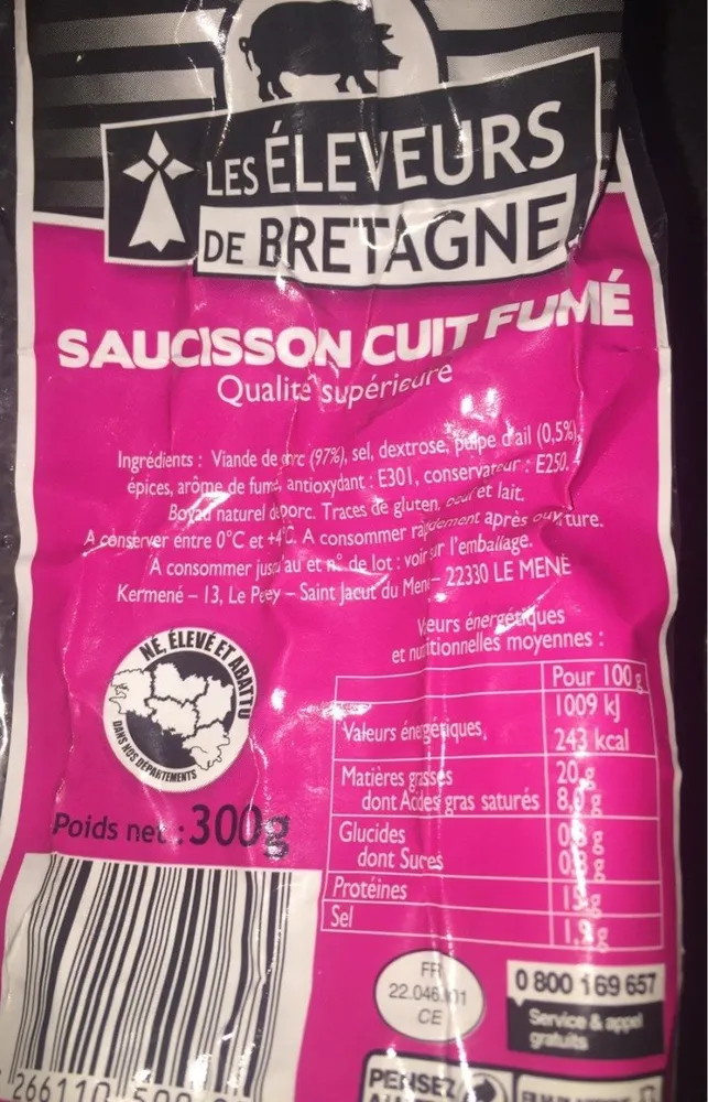 Saucisson Cuit Fumé