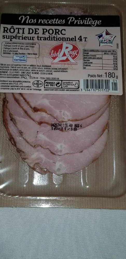 Rôti de porc supérieur traditionnel