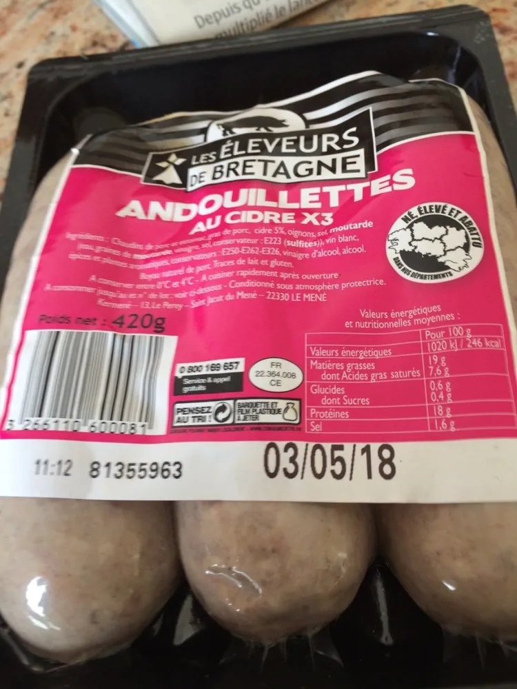 Andouillettes au cidre