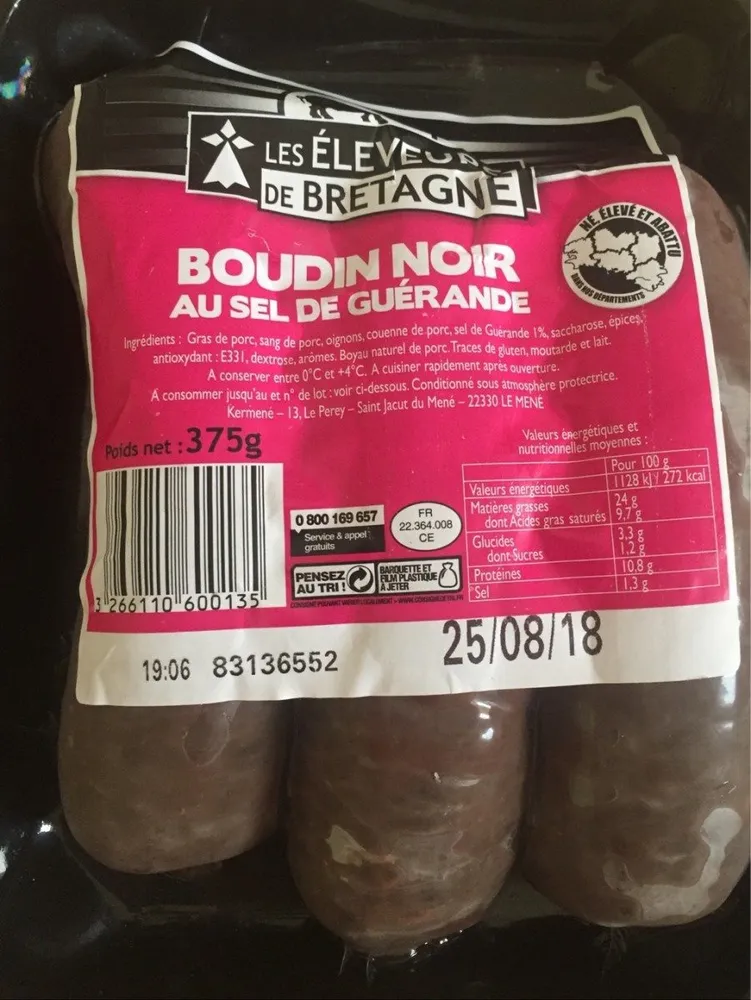 Boudin noir au sel de guerande