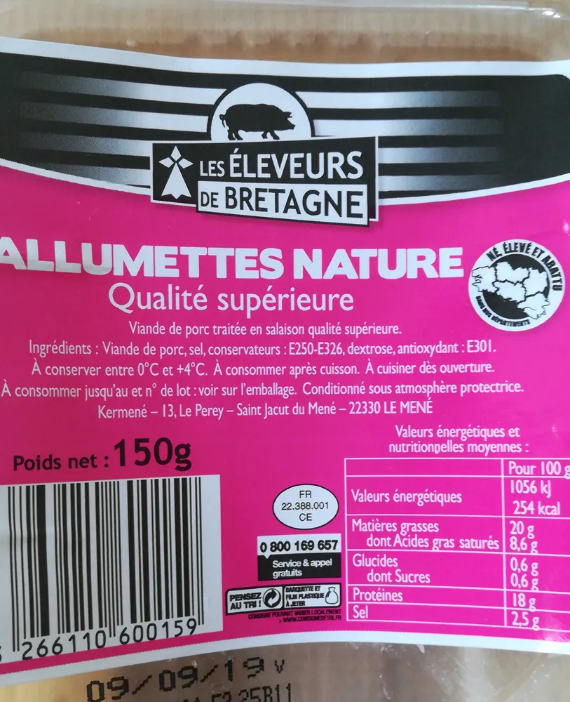 Allumettes nature