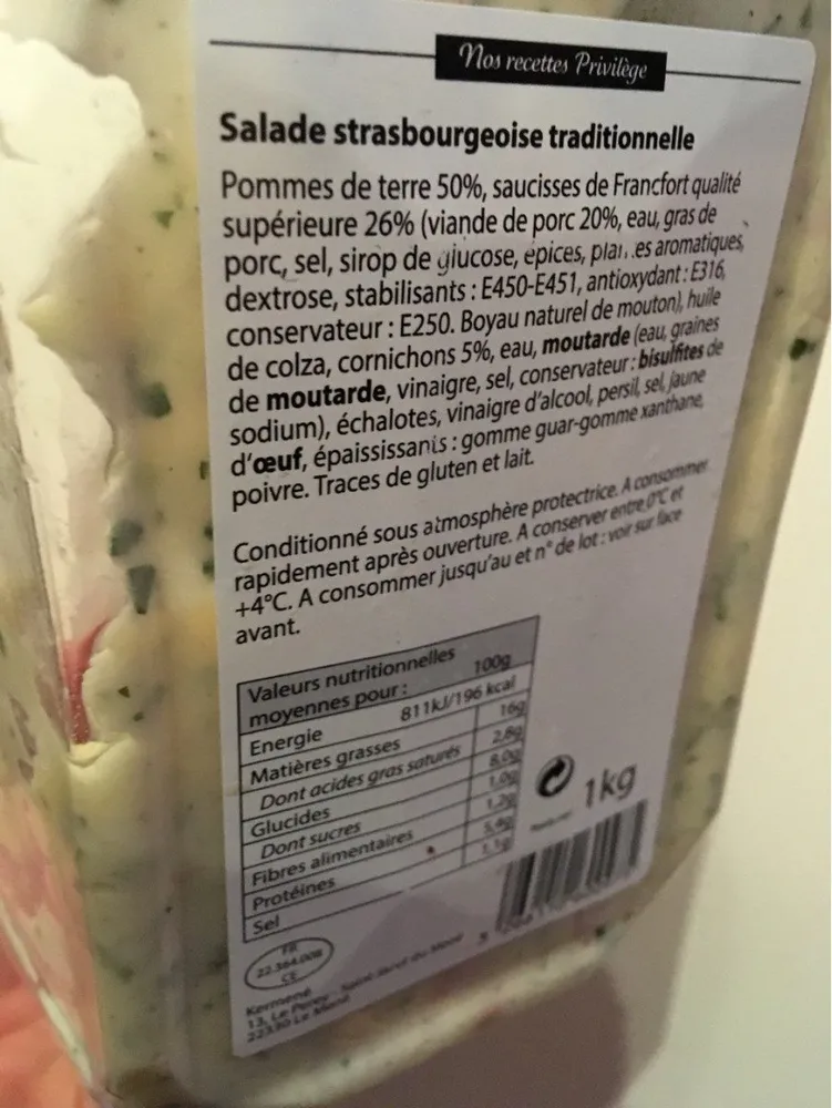 Salade strasbourgeoise traditionnelle