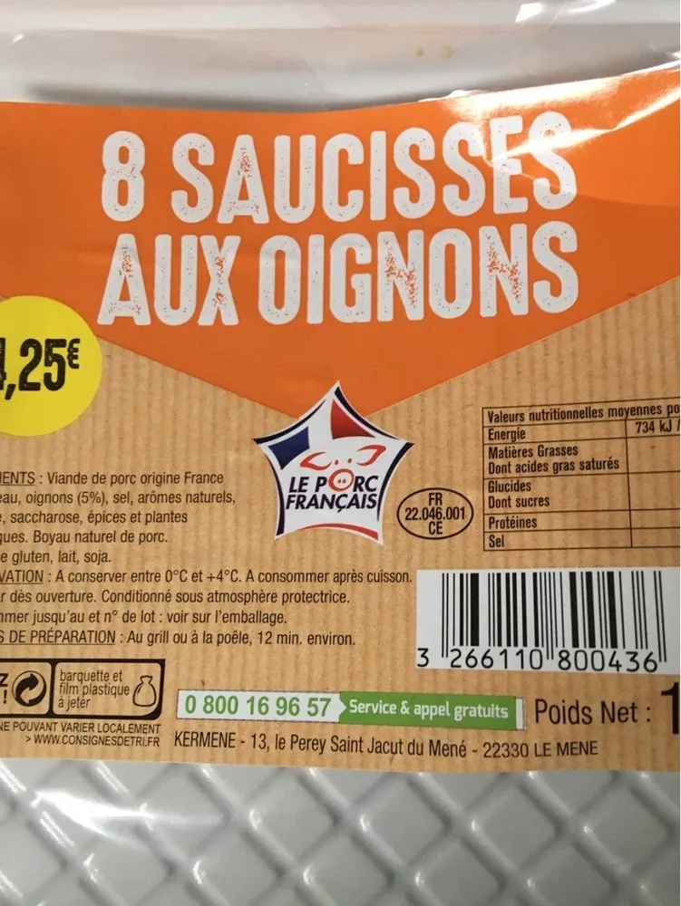 Saucisses aux oignons