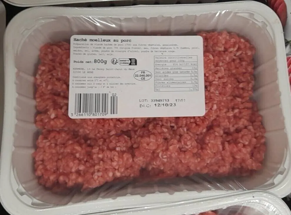 Haché moelleux au porc