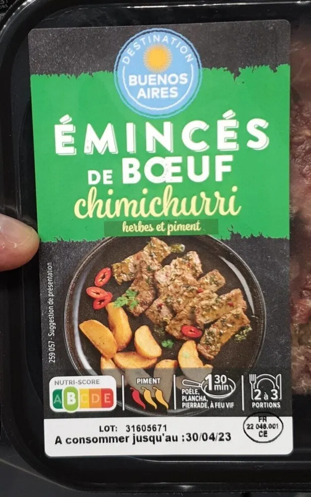 Viande de bœuf marinée