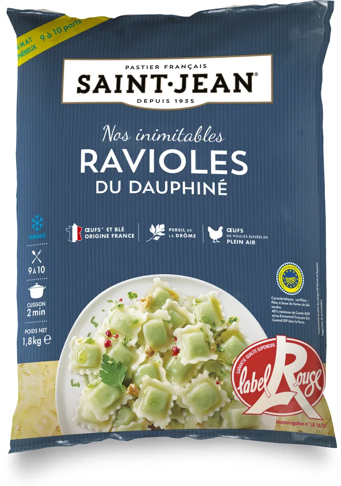 Ravioles du Dauphiné LABEL ROUGE IGP surgelées sachet