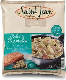 Poelee de Ravioles au Saumon et Courgettes