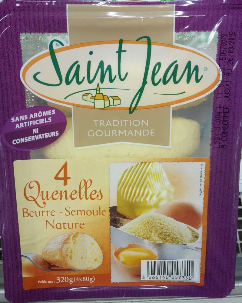 4 quenelles beurre semoule nature